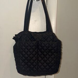 MZ Wallace Black Quilted Tote Bag